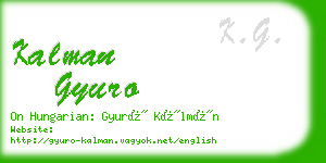 kalman gyuro business card